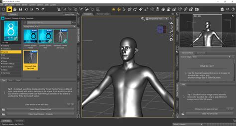 Exporting a character from a loaded scene in Studio Neo.